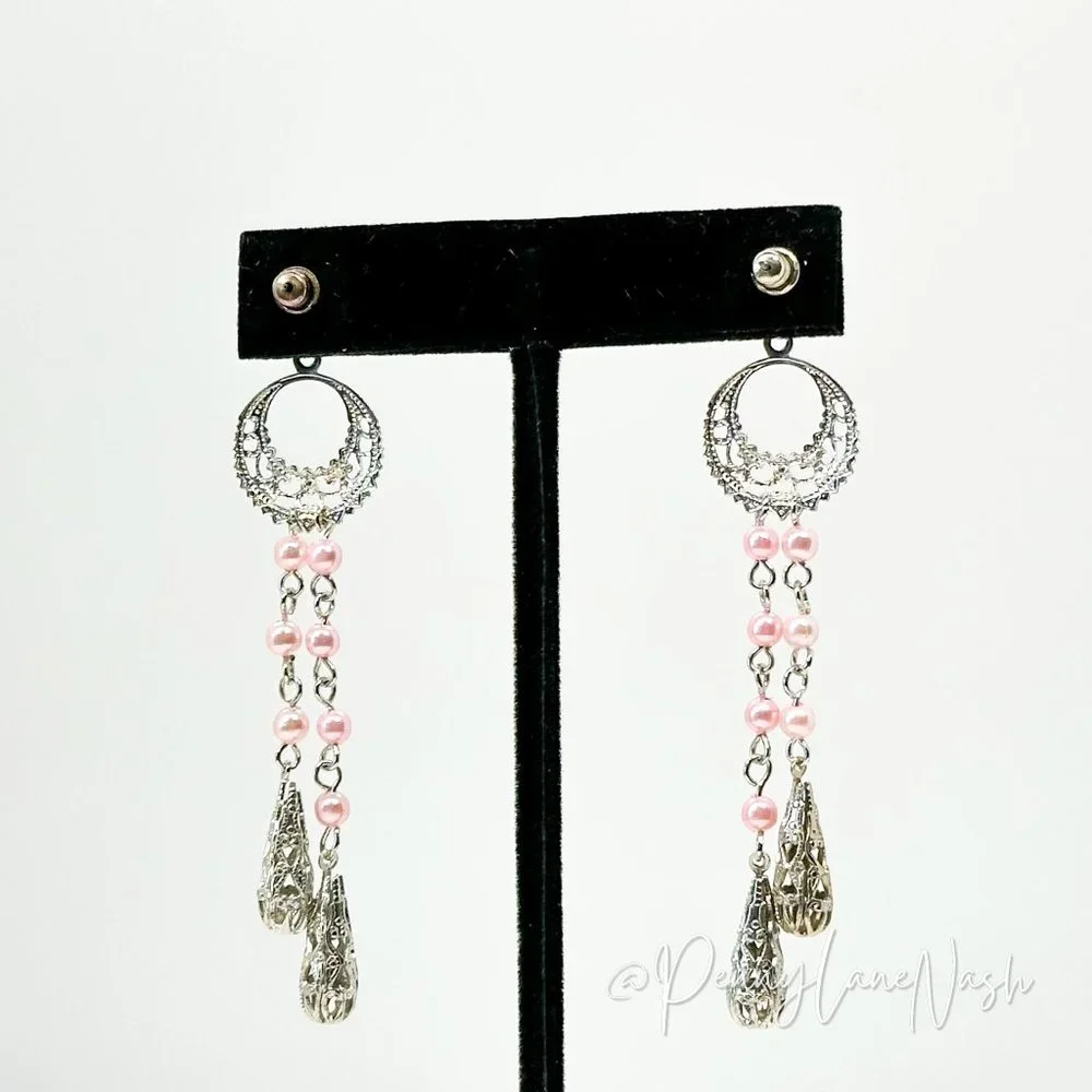 Vintage Dreamcatcher Beads Drop Earrings - Picture 5 of 6
